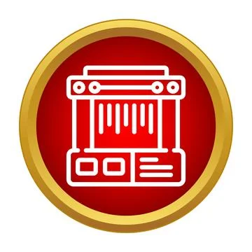 3d printer manufacturing rapid prototype technology icon Stock Illustration