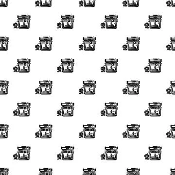 3d printer manufacturing technology seamless pattern design Stockillustratie
