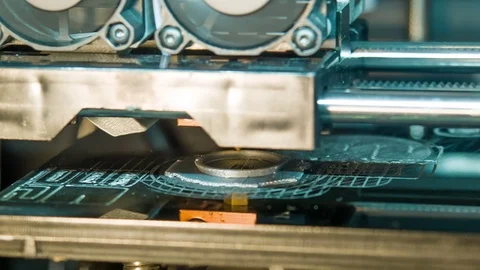 3D-printer mechanism Stock Footage 71363882