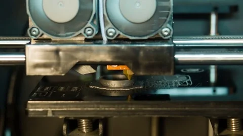 3D-printer mechanism in timelaps Stock Footage 71364160