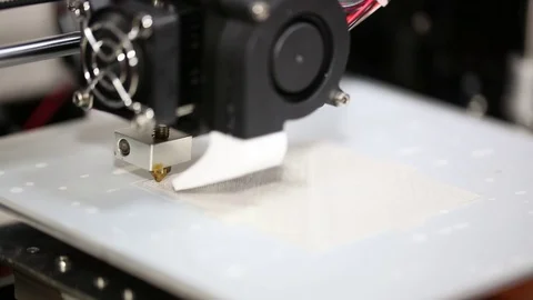 3d printer mechanism working yelement design Stock Footage 70064046