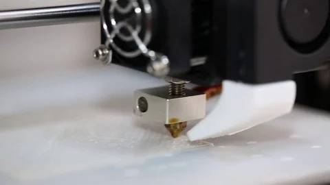 3d printer mechanism working yelement design Stock Footage 70064271