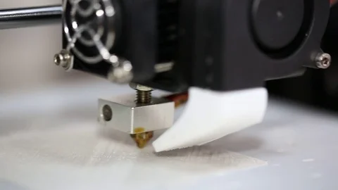3d printer mechanism working yelement design Stock Footage 70064644