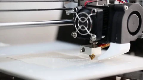 3d printer mechanism working yelement design Stock Footage 70064881
