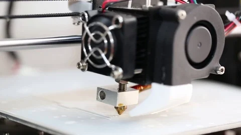3d printer mechanism working yelement design Stock Footage 70064912
