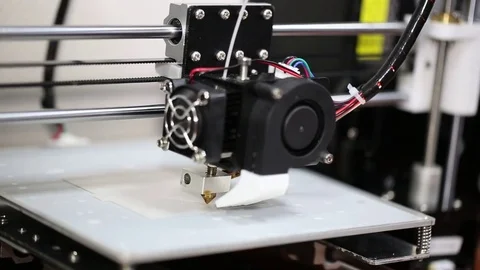 3d printer mechanism working yelement design Stock Footage 70065000