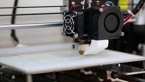 3d printer mechanism working yelement design Stock Footage 70065063