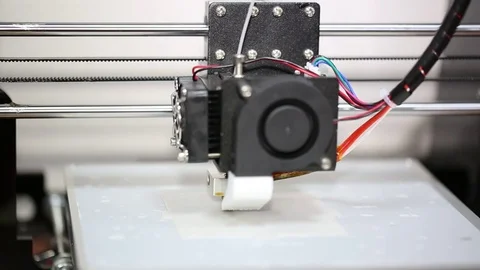 3d printer mechanism working yelement design Stock Footage 70065112
