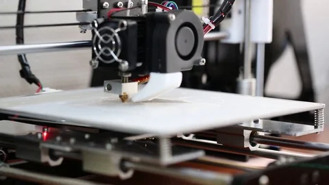 3d printer mechanism working yelement design Stock Footage 70065200