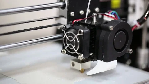 3d printer mechanism working yelement design Stock Footage 70065228