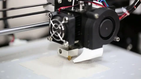 3d printer mechanism working yelement design Stock Footage 70065365