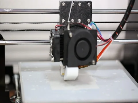 3d printer mechanism working yelement design Stock Footage 70065444