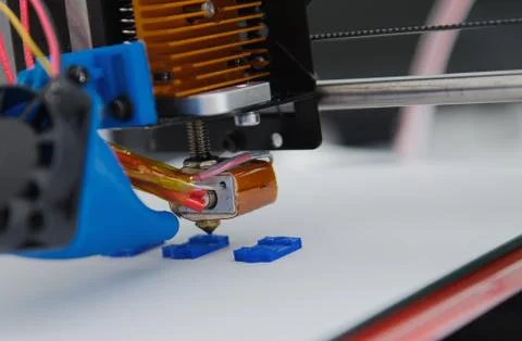 3d printer mechanism working yelement design of the device during the process Foto stock
