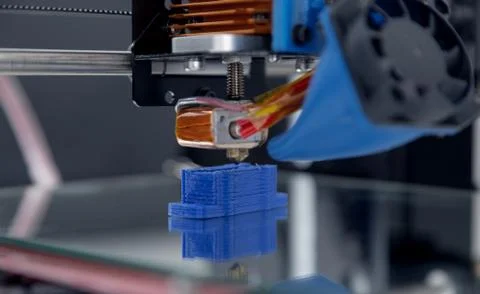 3d printer mechanism working yelement design of the device during the process Stock Photos