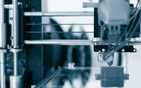 3d printer mechanism working yelement design of the device during the process Stock Photos