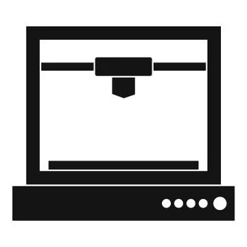 3d printer model icon simple Illustrazione stock