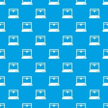 3d printer model pattern seamless blue Stock Illustration