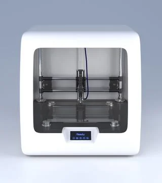 3D printer model prototype, modern printing technology illustration Stock Illustration