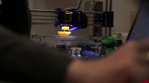 3D printer in a modern office Stock Footage 62952085