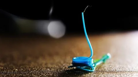 3D Printer Nozzle Cleaning Process Stock Photos