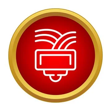 3d printer nozzle creating additive manufacturing object icon Stock Illustration