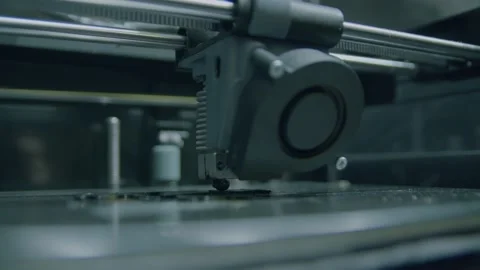 3D Printer, nozzle, hotend, 3d printing machine, filament, fdm Stock Footage 170750433