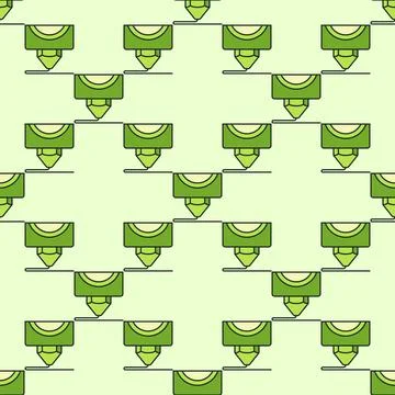 3D Printer Nozzle Printing vector colored seamless pattern Stock Illustration