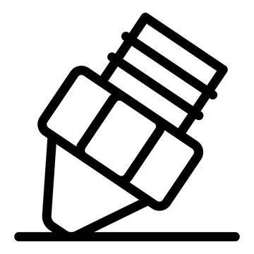 3d printer nozzle touching build plate starting printing process Stock Illustration