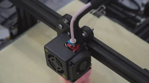 3D printer operation close-up Stock Footage 111010446