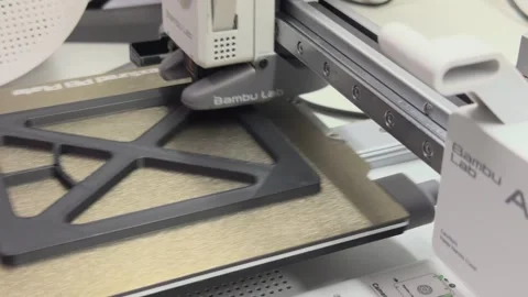 3D printer in operation Stock Footage 295369369