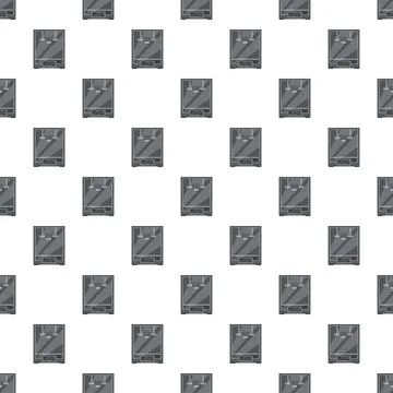 3d printer pattern creating technology manufacturing background Stock Illustration