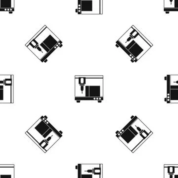 3D printer pattern seamless black 스톡 일러스트