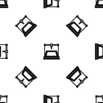 3D printer pattern seamless black Stock Illustration