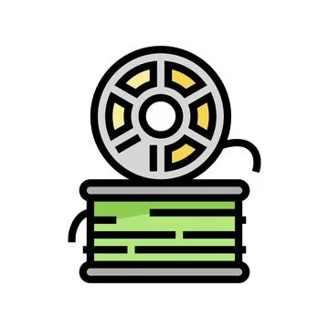 3d printer plastic color icon vector illustration Stock Illustration