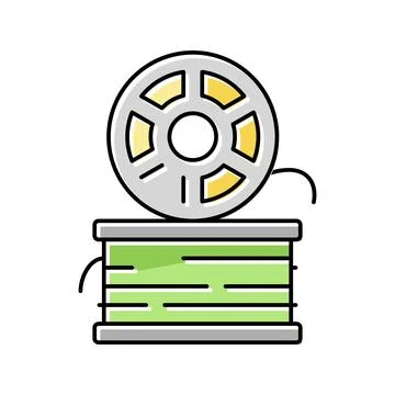 3d printer plastic color icon vector illustration Stock Illustration