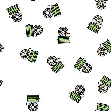 3d printer plastic vector seamless pattern Illustrazione stock