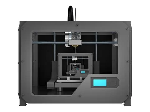 3d printer print small 3d printer Stock Illustration