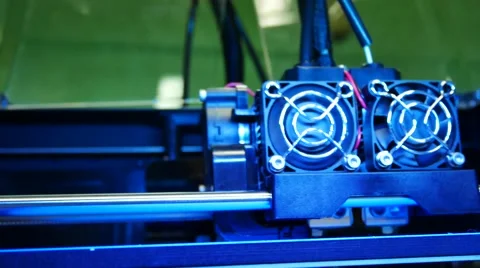 3D printer for printer model. Working in the lab, 3D printing technology,Qual Video stock 68928611
