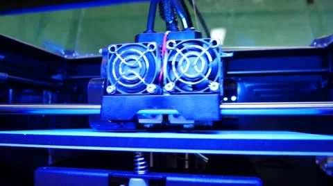 3D printer for printer model. Working in the lab, 3D printing technology,Qual Video stock 68928624