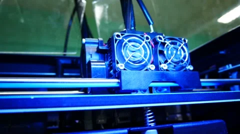 3D printer for printer model. Working in the lab, 3D printing technology,Qual Video stock 68928634
