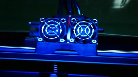3D printer for printer model. Working in the lab, 3D printing technology. 動画素材 68928647