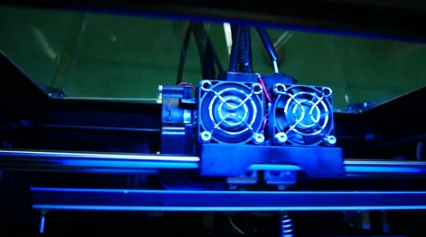 3D printer for printer model. Working in the lab, 3D printing technology. Stockbeeldmateriaal 68928658