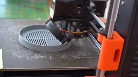 3D Printer Printing a Bahtinov Mask. Stock Footage 283635950