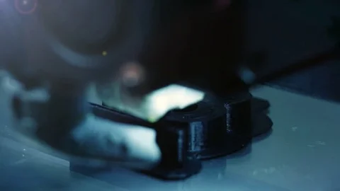 3d printer printing bitcoin 스톡 동영상 81066365