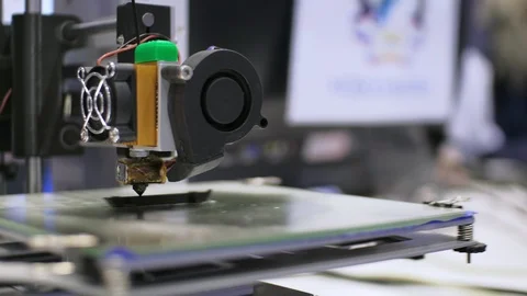 3d printer is printing black plastic detail. 3d printing project concept. 库存影片 94771338