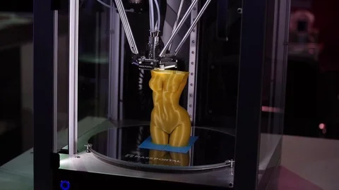 3d printer printing close up Stock Footage 72086036