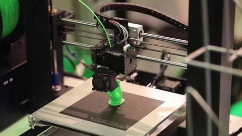 3d printer printing close up process Stock Footage 81013654