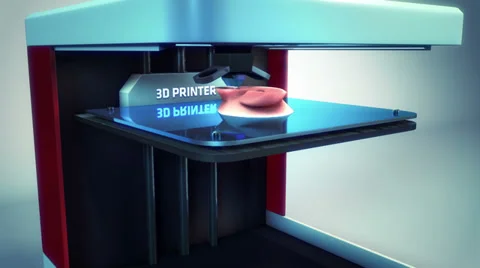 3d printer printing ear transplant Stock Footage 37191961