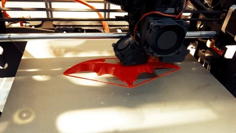 3D Printer Printing a famous logo Video stock 120127619