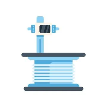 3d printer printing filament coil using fused deposition modeling Stock Illustration